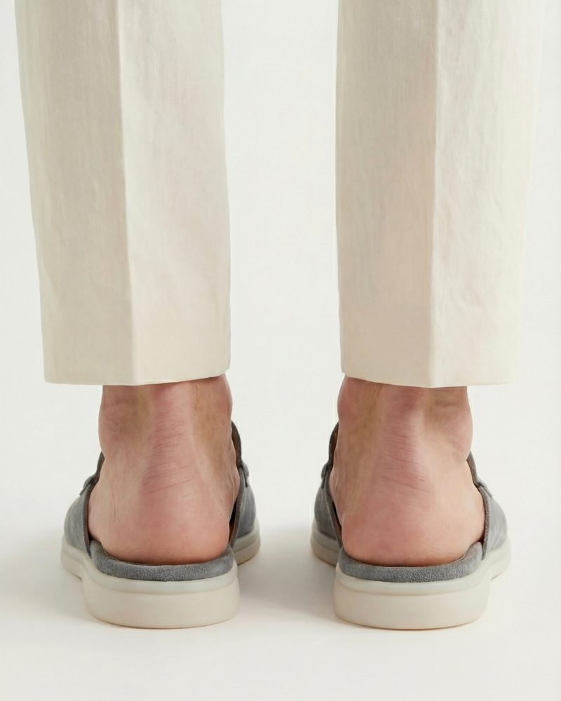 ZAPATOS MULES DE ANTE PORTSIDE - GRIS