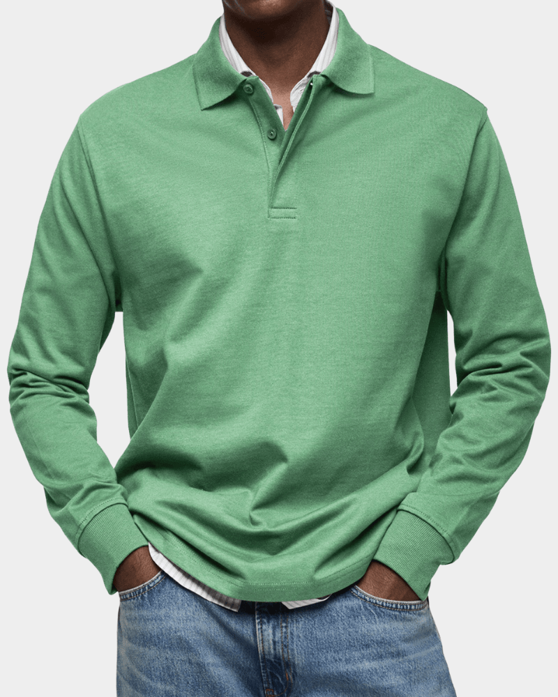 Van Elst Mode® | Comfortabele polo met lange mouw