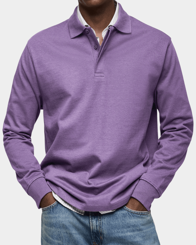 Van Elst Mode® | Comfortabele polo met lange mouw