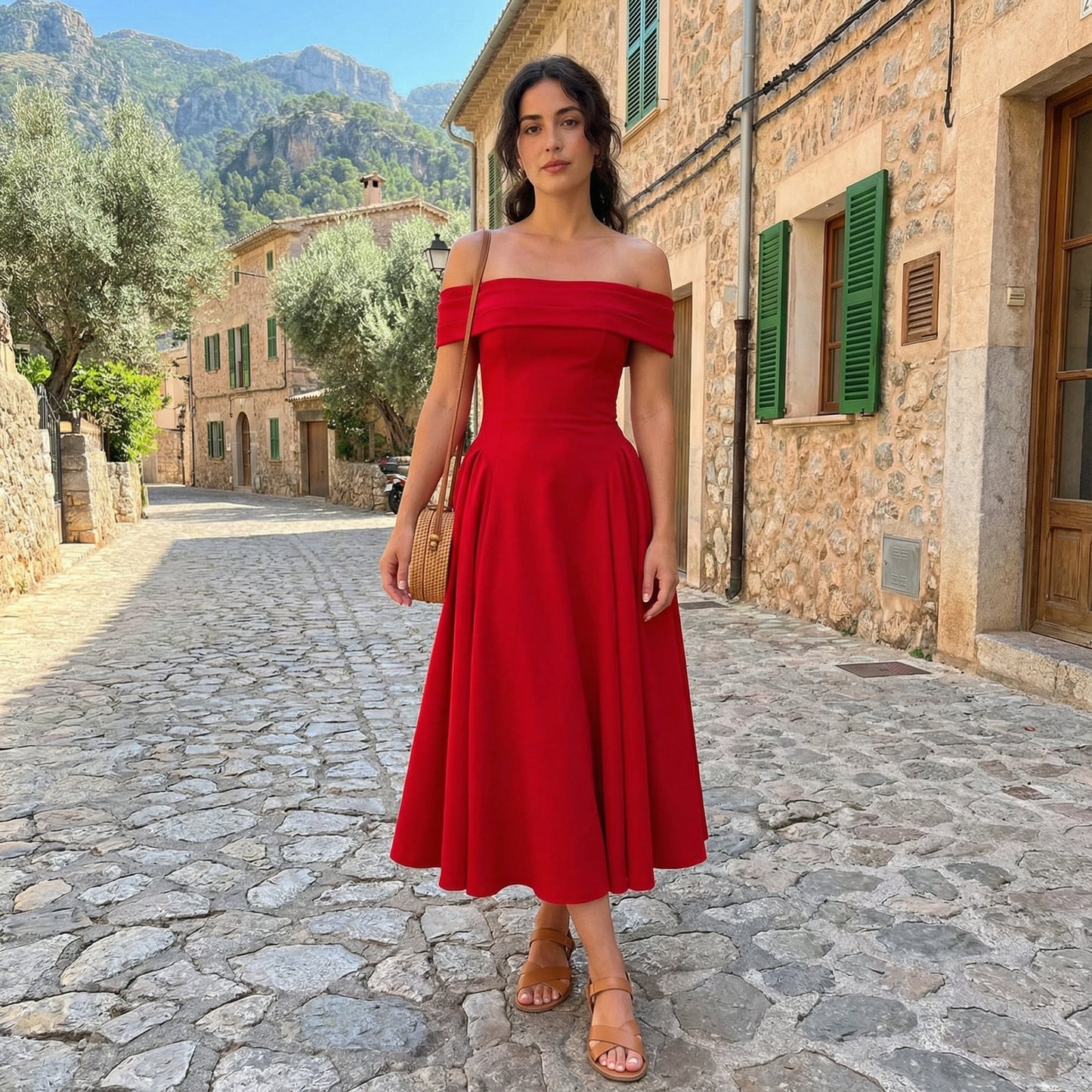 Minerva — Vestido midi elegante y fácil de llevar