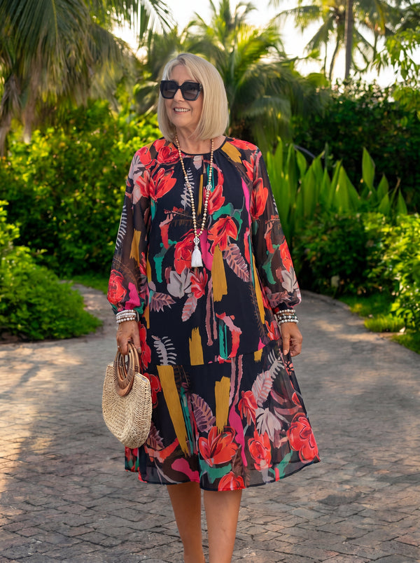 Vestido floral elegante