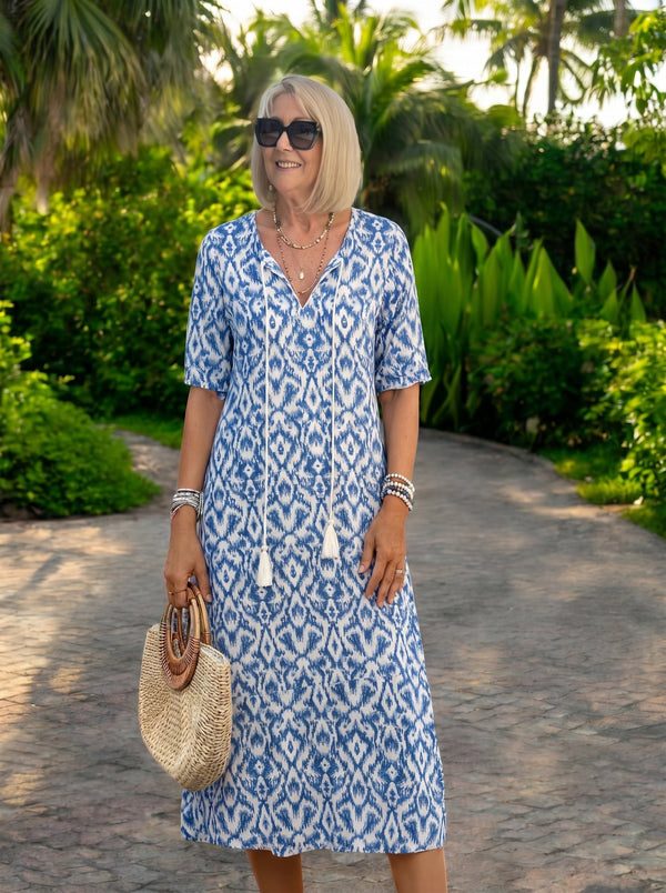 Vestido midi de estilo boho