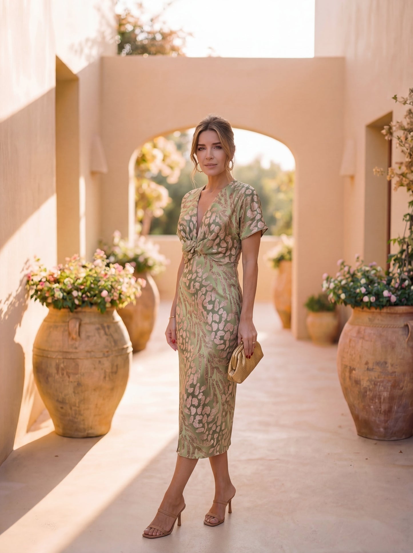 Antonella | Vestido elegante de tejido ligero y fluido