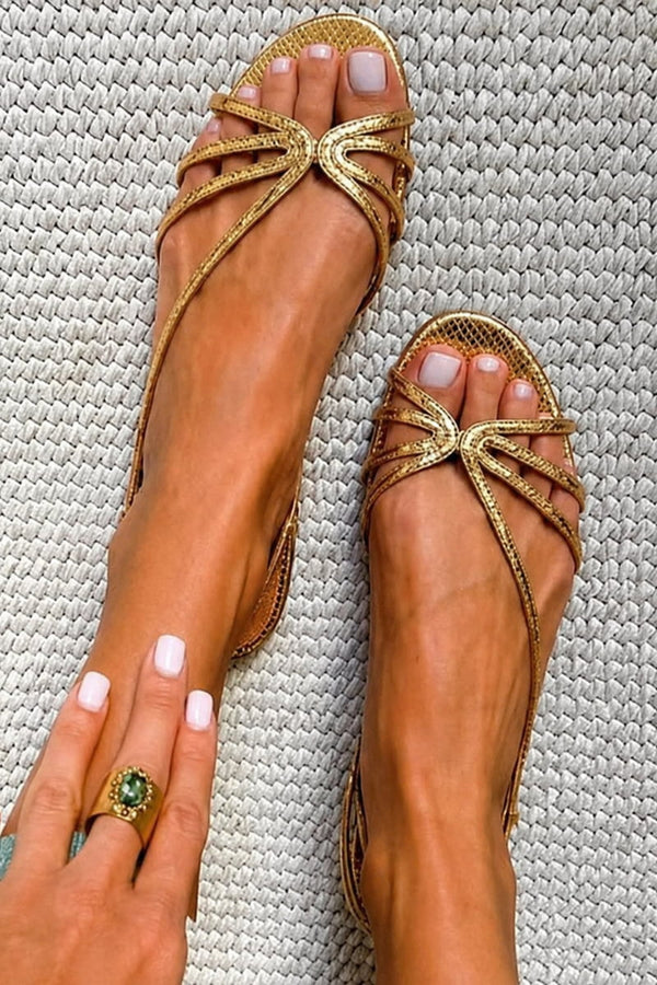Ainhara · Sandalias doradas