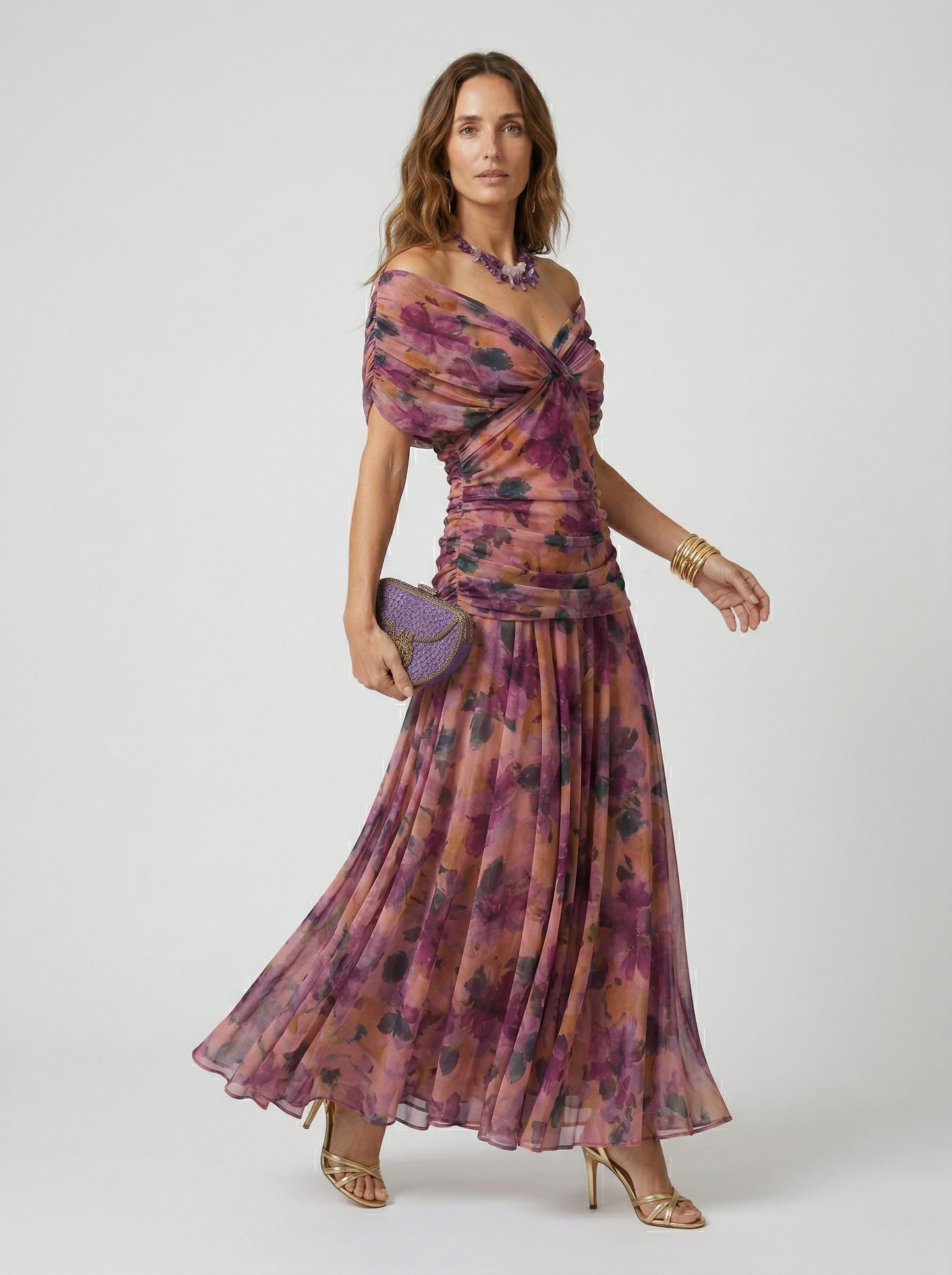 Naia · Vestido largo floral