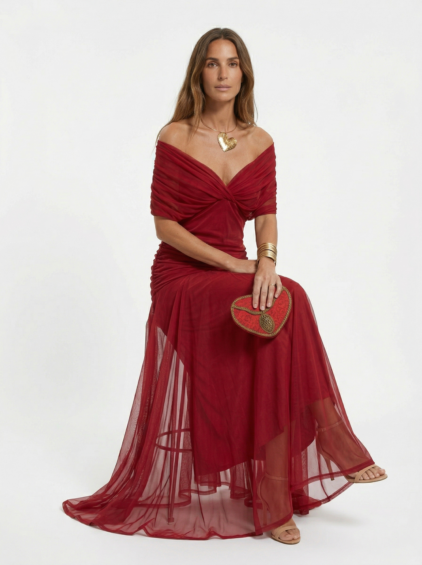 Naia · Vestido largo floral