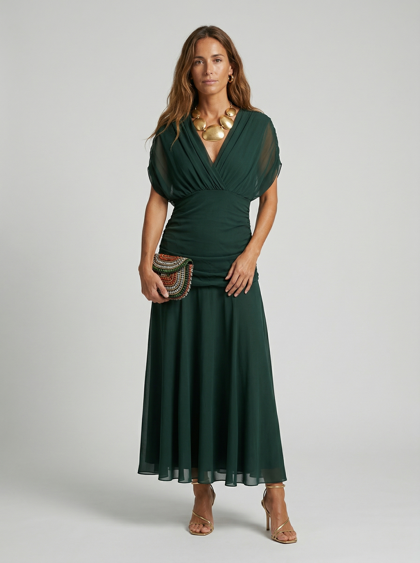 Naia · Vestido largo floral