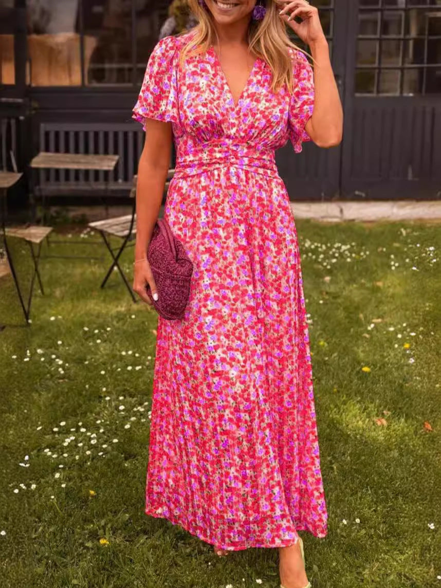 Edurne — Vestido largo y vaporoso con estampado floral