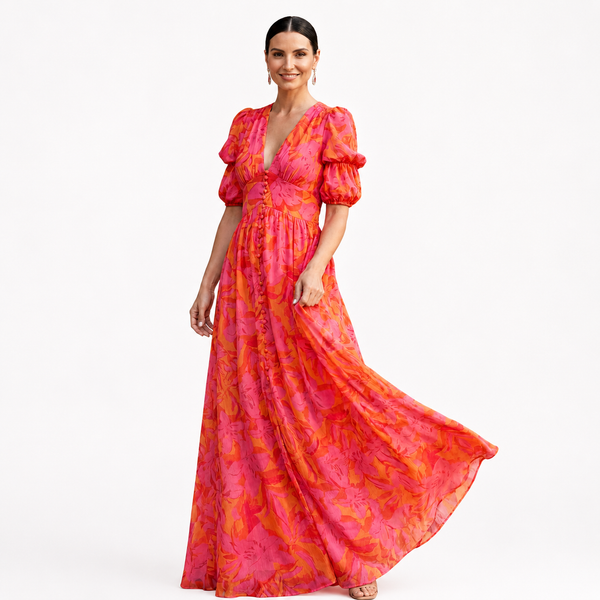 Olvera · Vestido largo floral