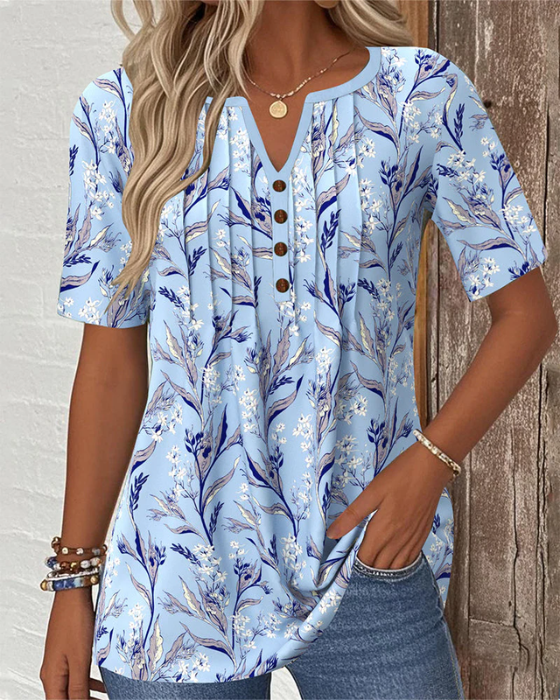 Coral — Blusa plisada