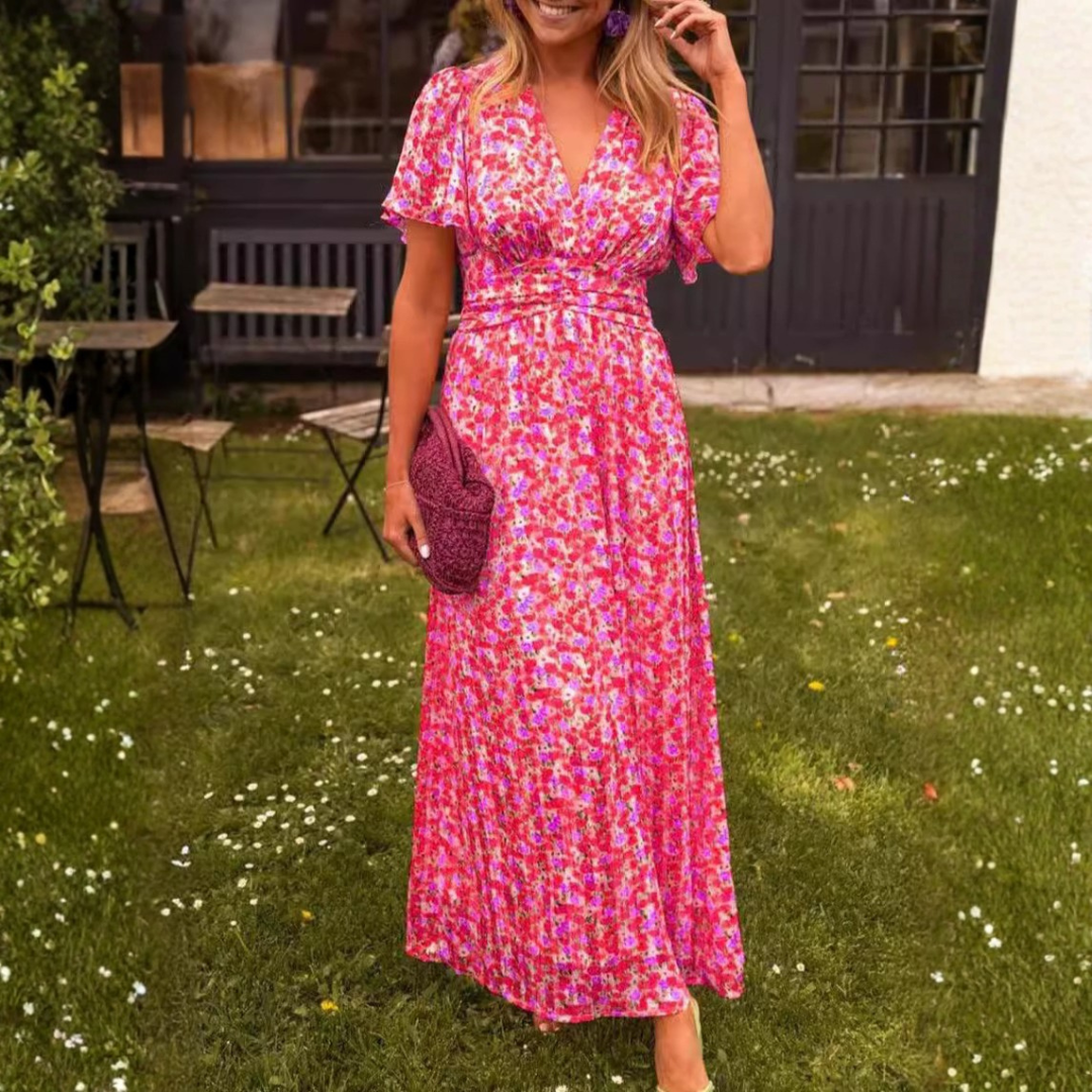 Edurne — Vestido largo y vaporoso con estampado floral