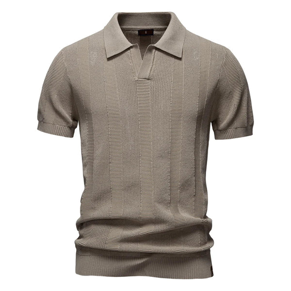 Polo de algodón a rayas