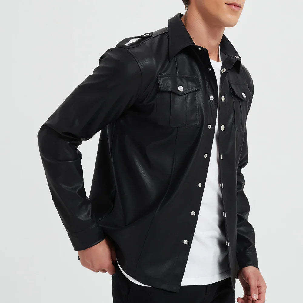 Iker · Chaqueta de piel de manga larga