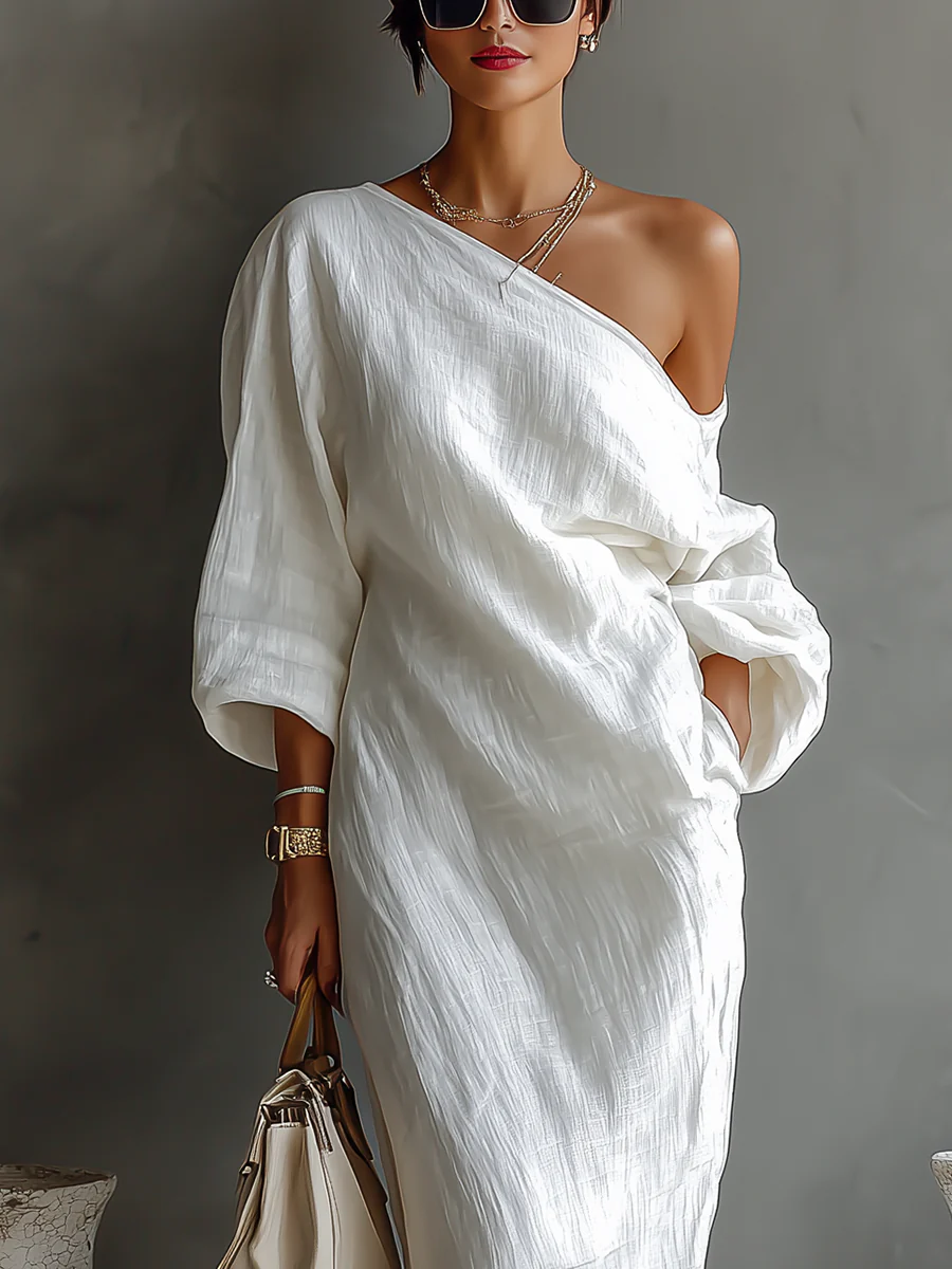 Elisa | Elegante vestido largo asimétrico