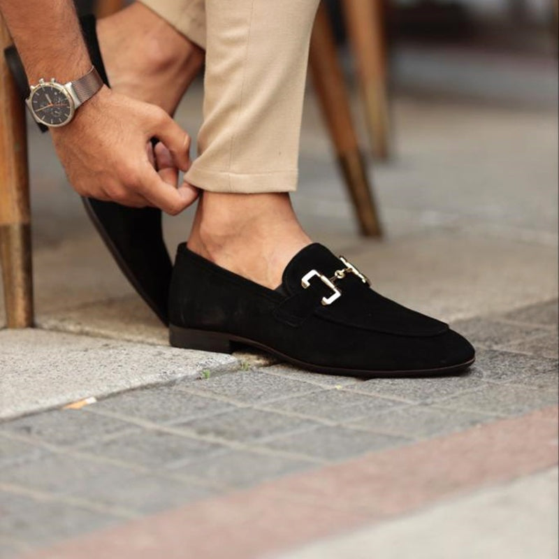 Álvaro · Mocasines de ante con hebilla