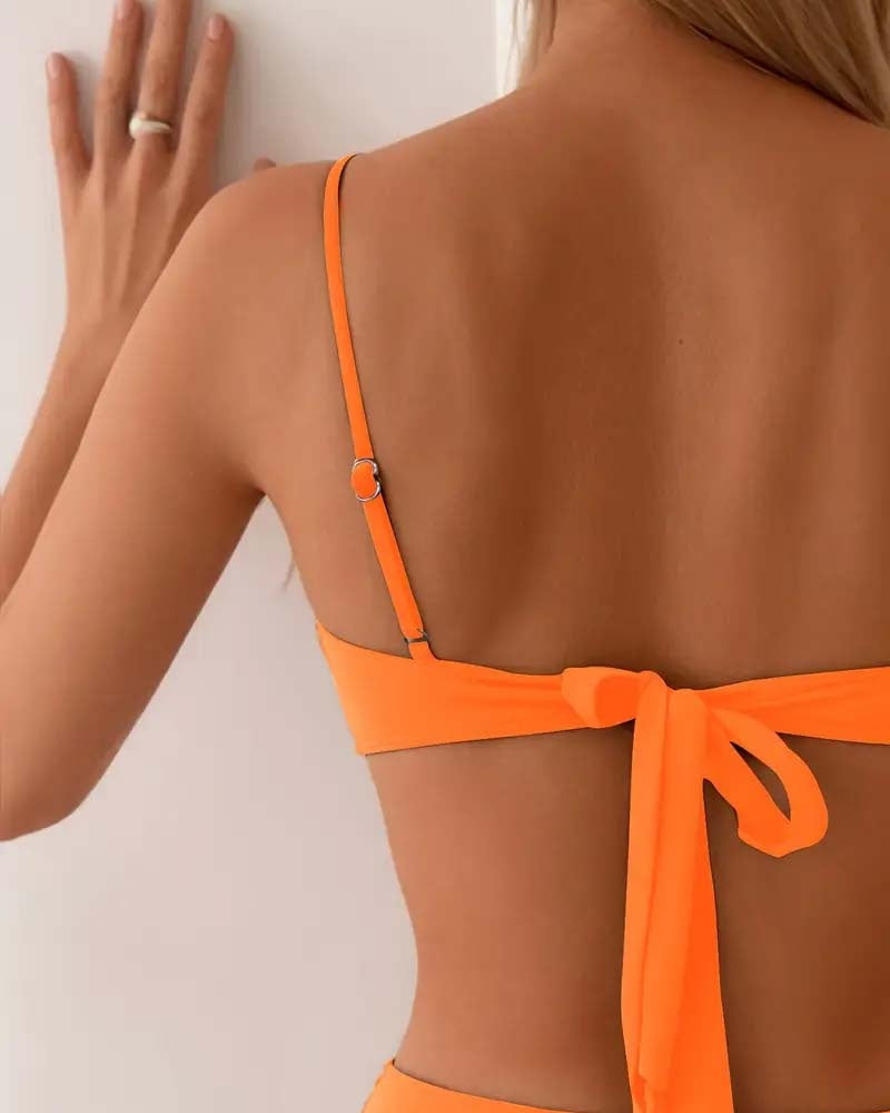 Amparo · Bikini bandeau con detalle dorado
