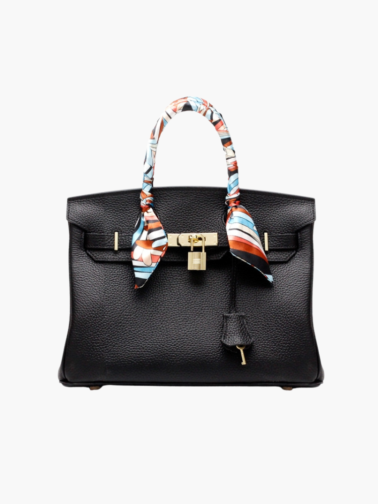 Cayetana · Bolso de mano de piel con asas dobles