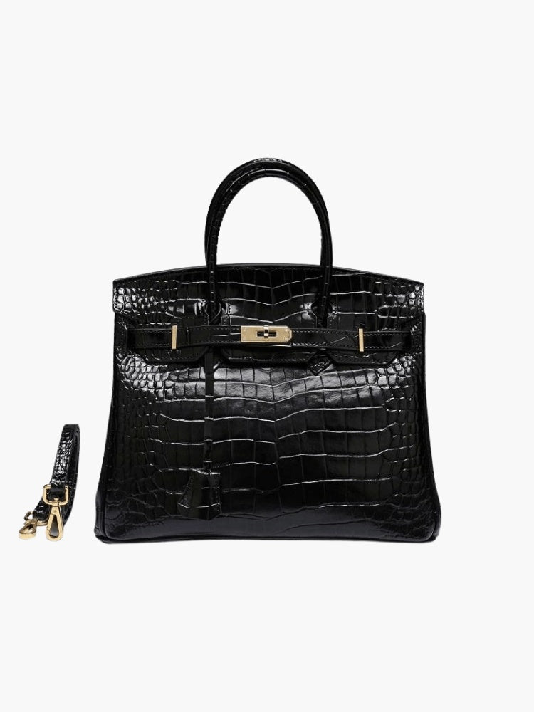 Cayetana · Bolso de mano de piel con asas dobles