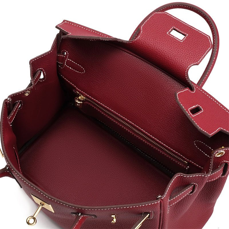 Cayetana · Bolso de mano de piel con asas dobles