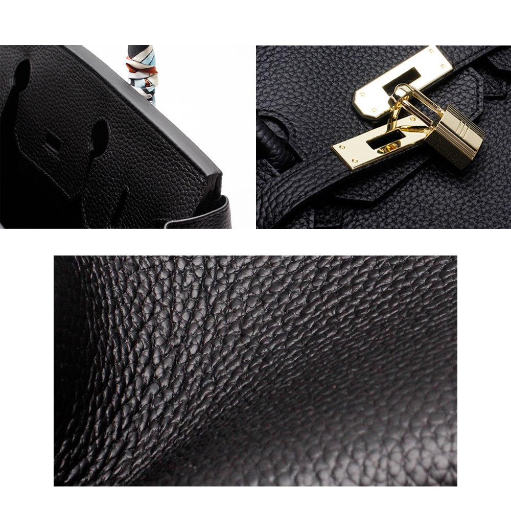 Cayetana · Bolso de mano de piel con asas dobles