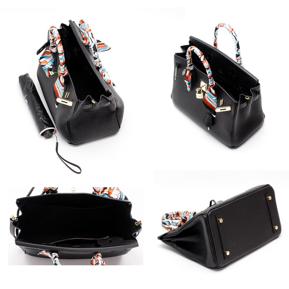 Cayetana · Bolso de mano de piel con asas dobles