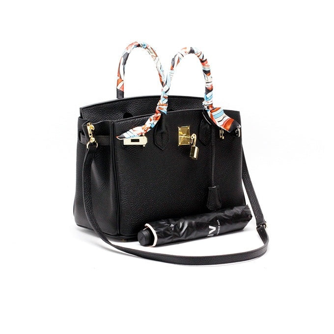 Cayetana · Bolso de mano de piel con asas dobles