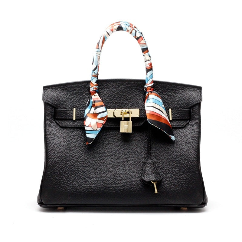 Cayetana · Bolso de mano de piel con asas dobles