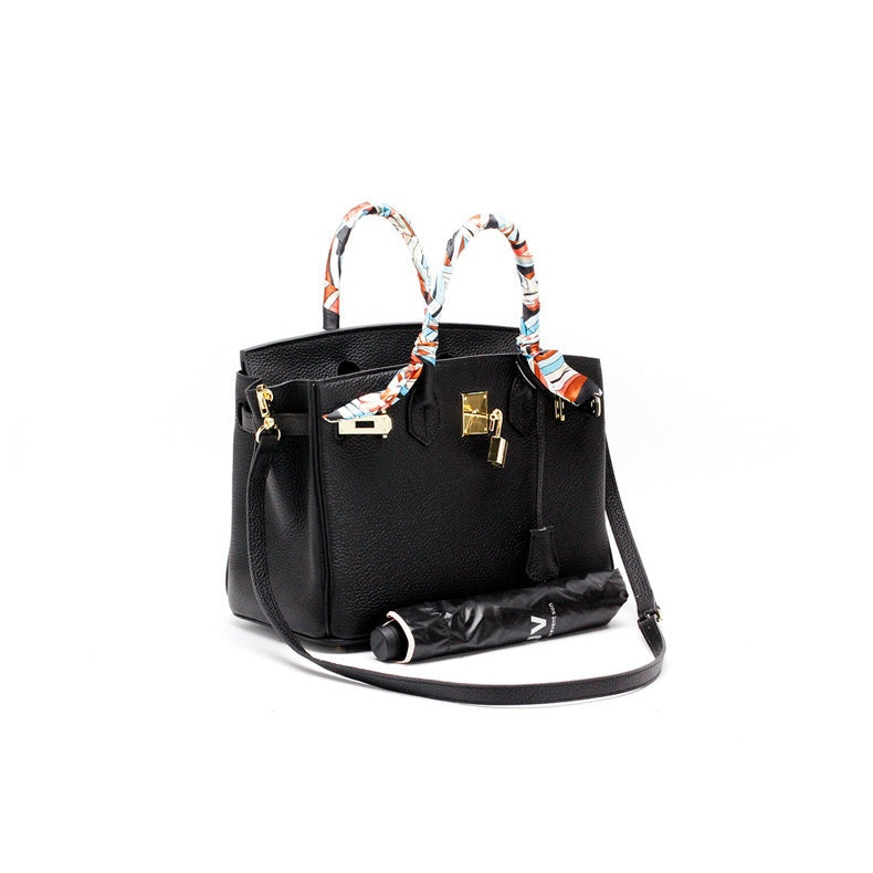 Cayetana · Bolso de mano de piel con asas dobles