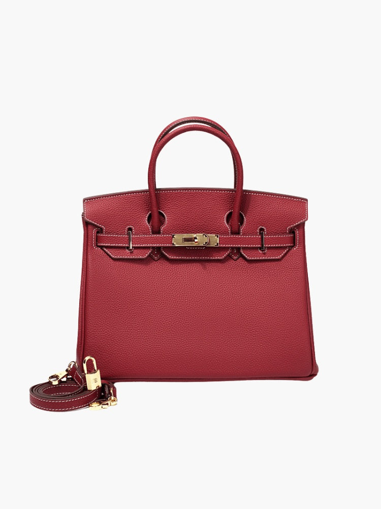 Cayetana · Bolso de mano de piel con asas dobles