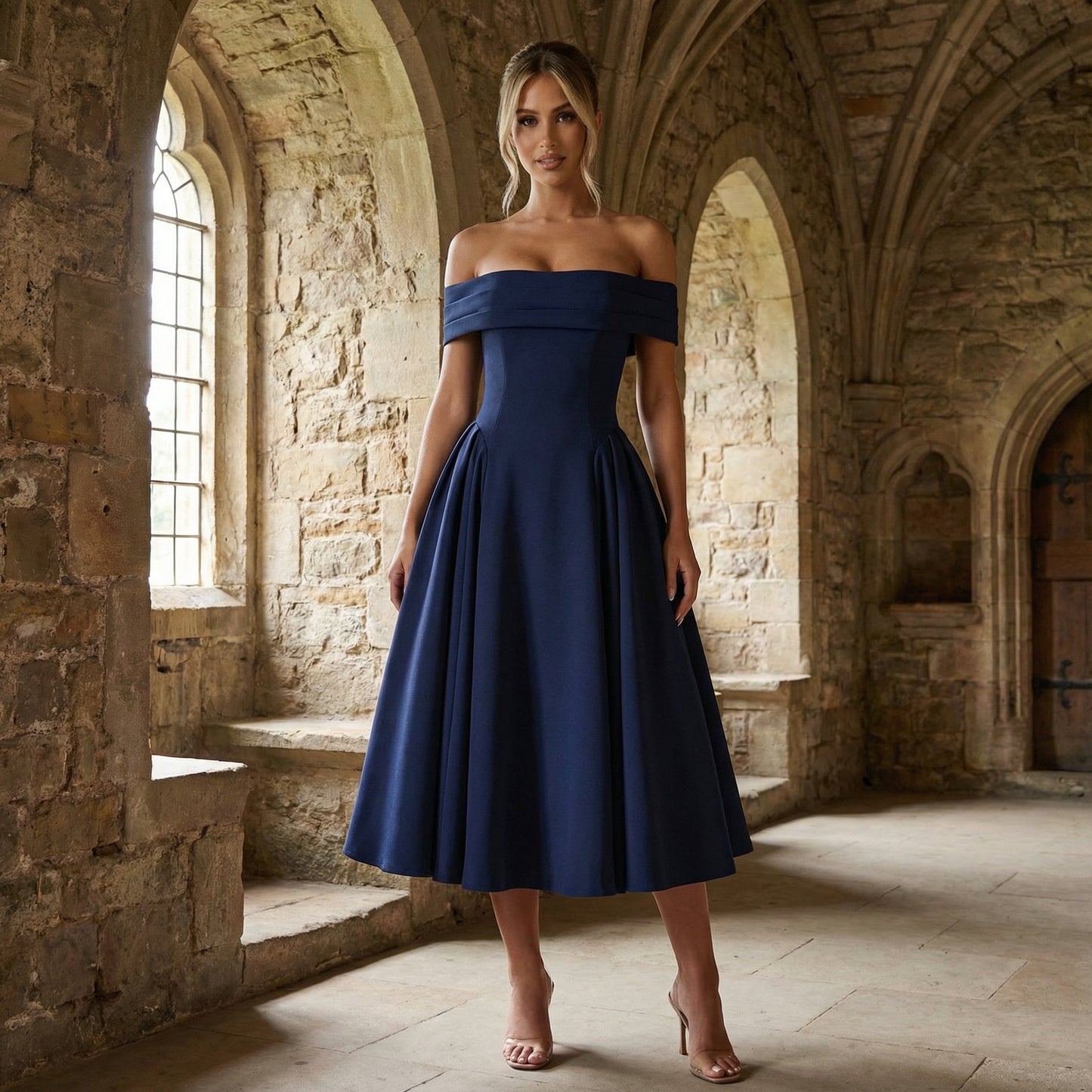 Minerva — Vestido midi elegante y fácil de llevar