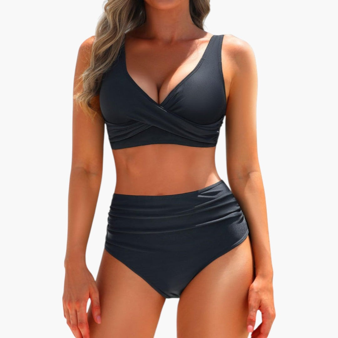 Claudia · Bikini de cintura alta cruzado