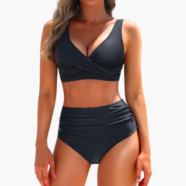 Bikini de cintura alta cruzado
