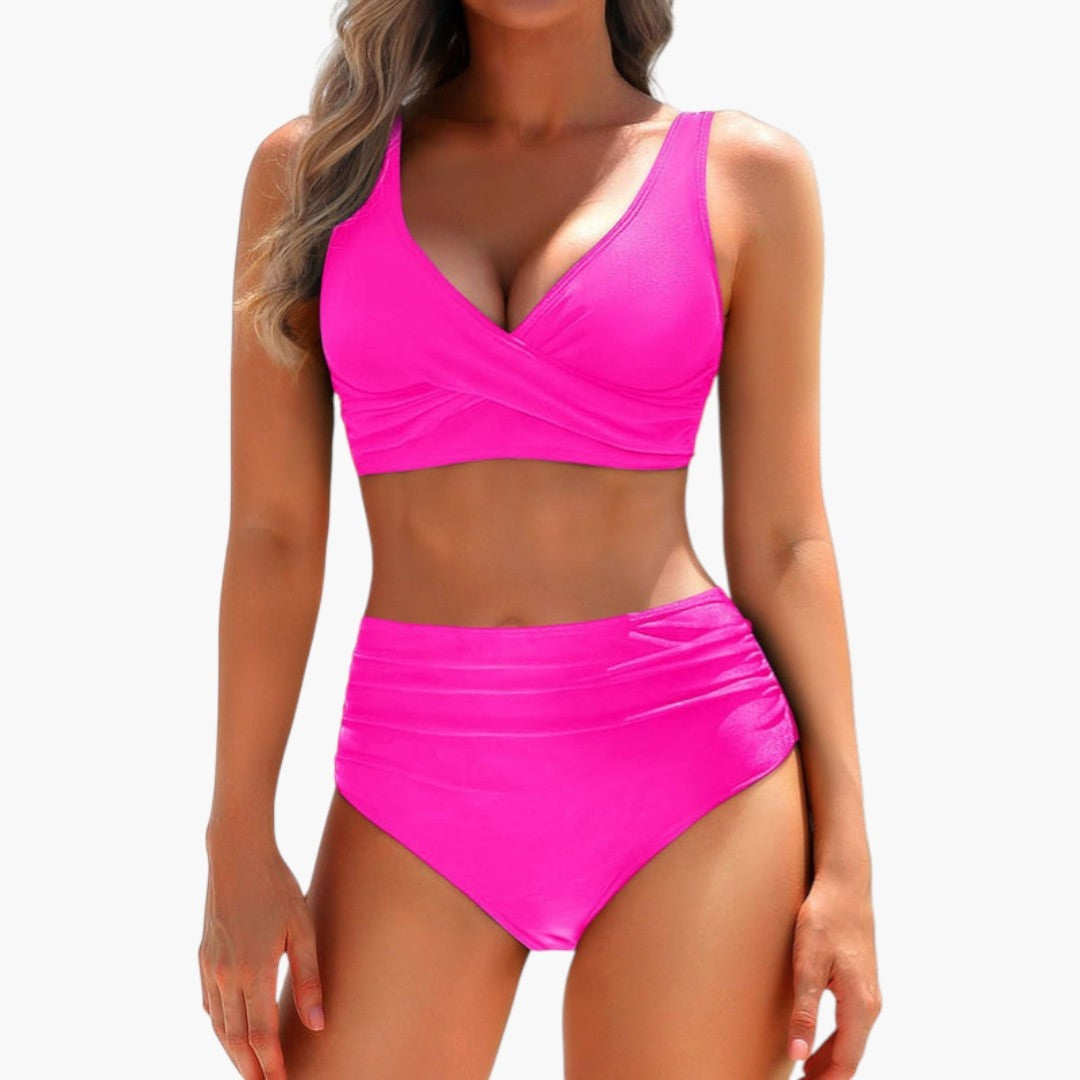 Claudia · Bikini de cintura alta cruzado