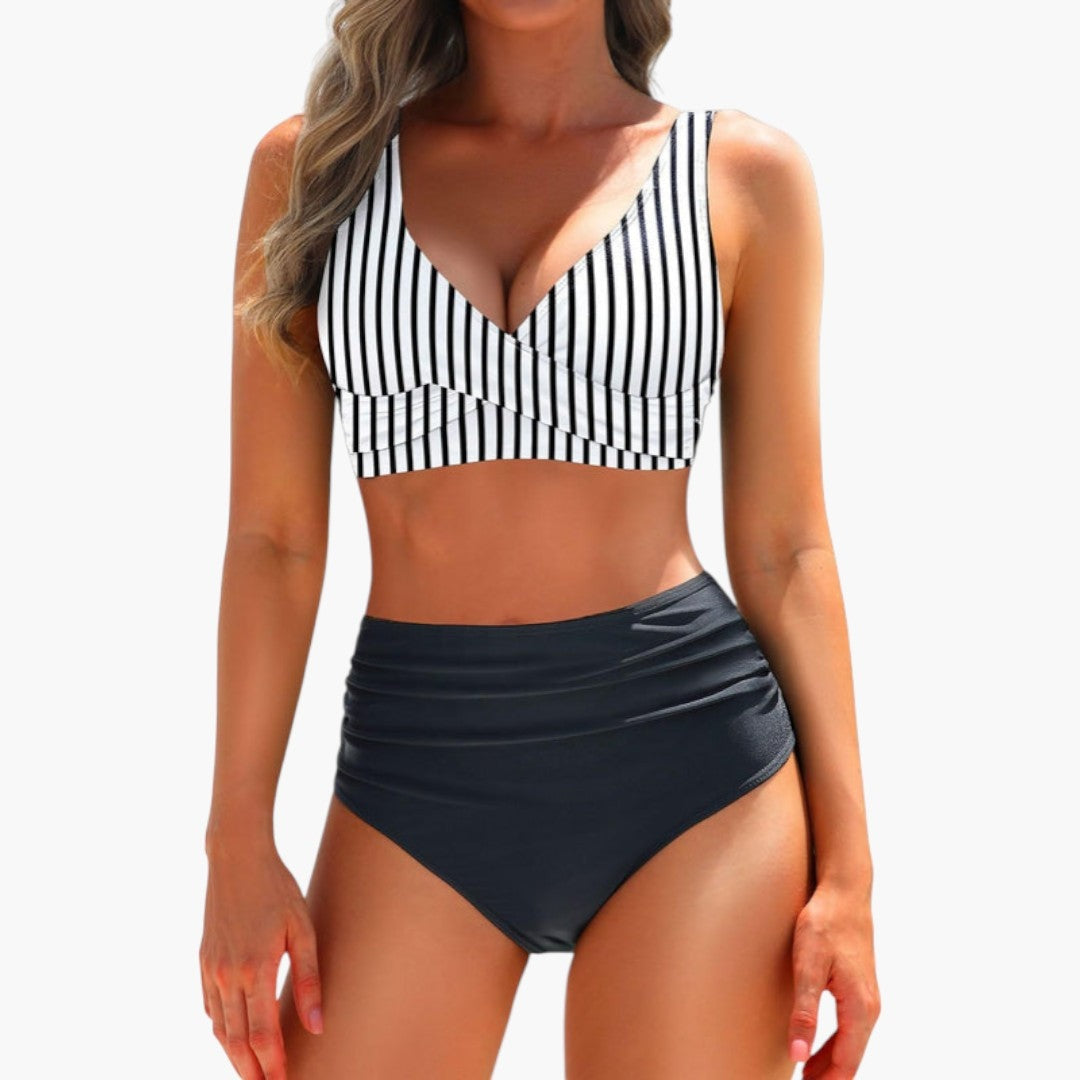Claudia · Bikini de cintura alta cruzado