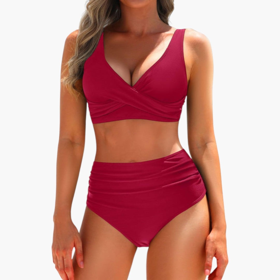 Claudia · Bikini de cintura alta cruzado