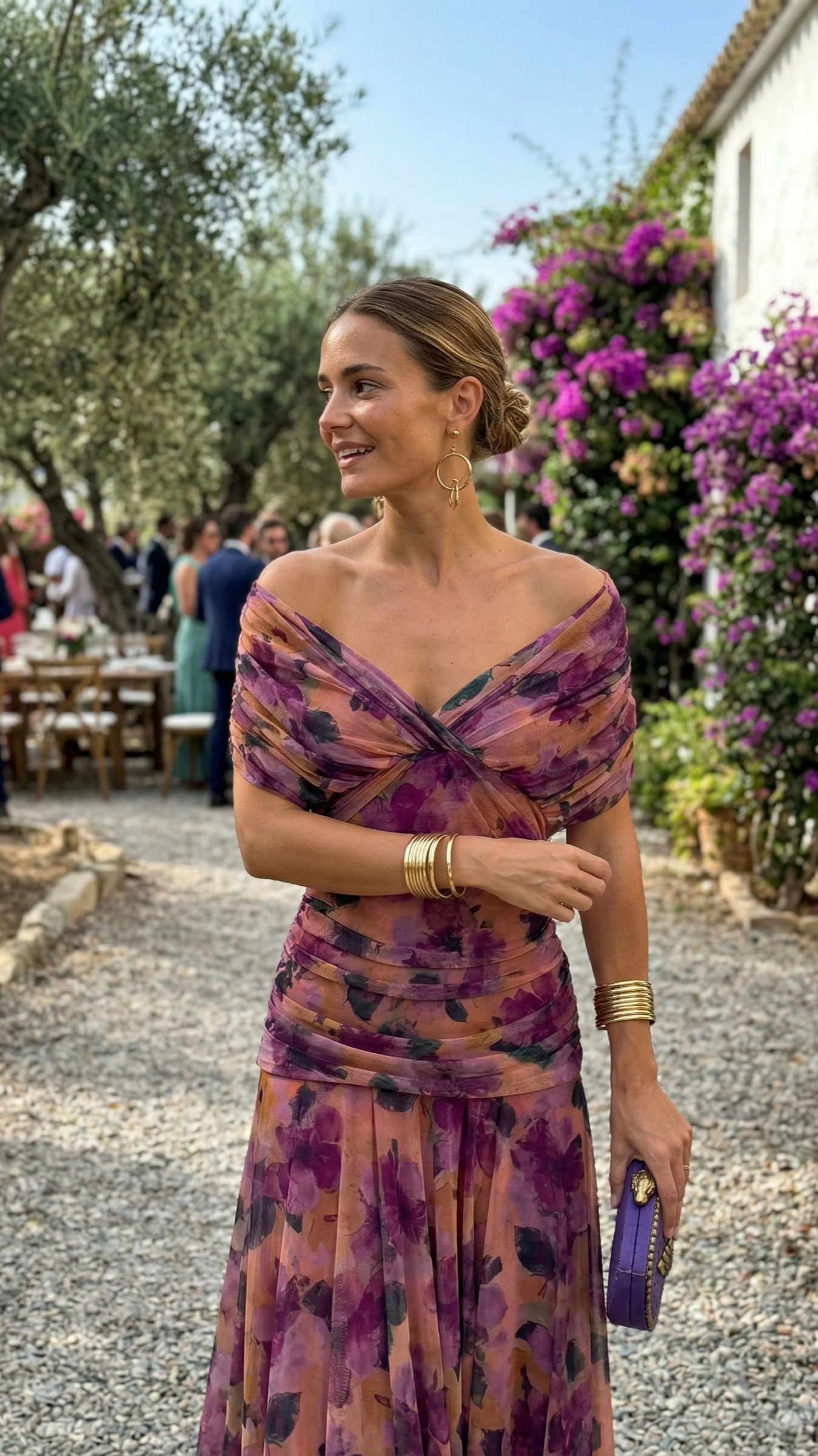 Naia · Vestido largo floral