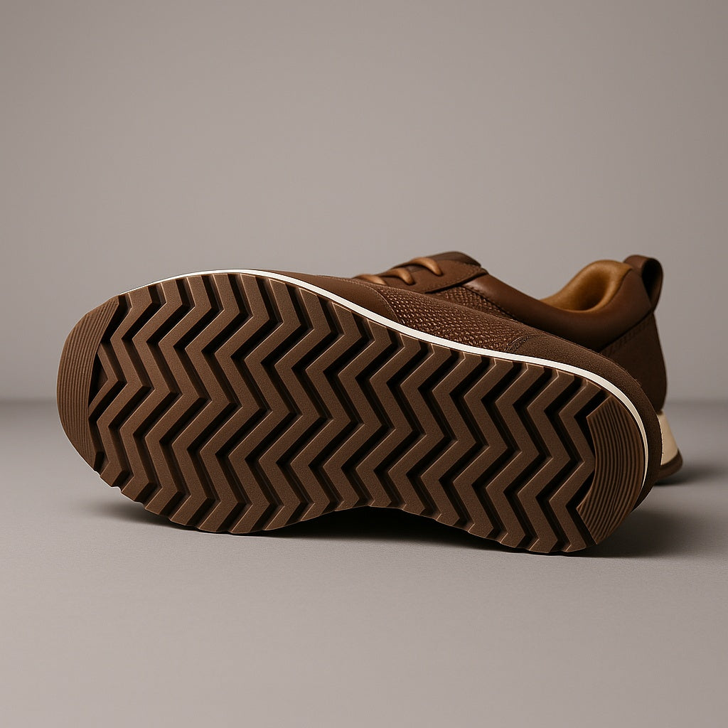 Darío · Zapatillas de cuero casual con suela contrastante