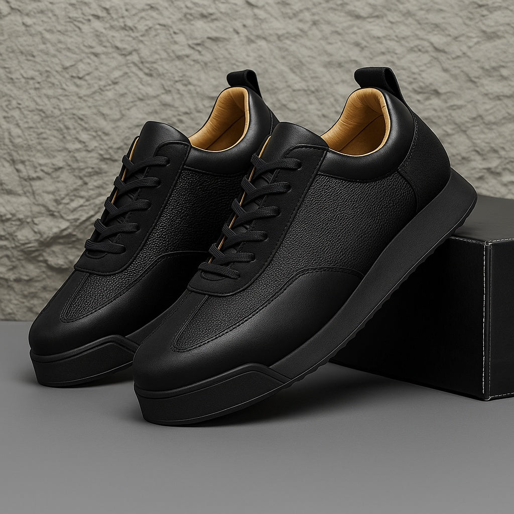 Darío · Zapatillas de cuero casual con suela contrastante
