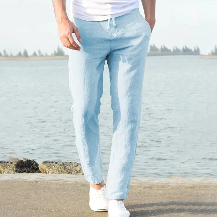 Ernesto · Pantalón de lino de pierna recta