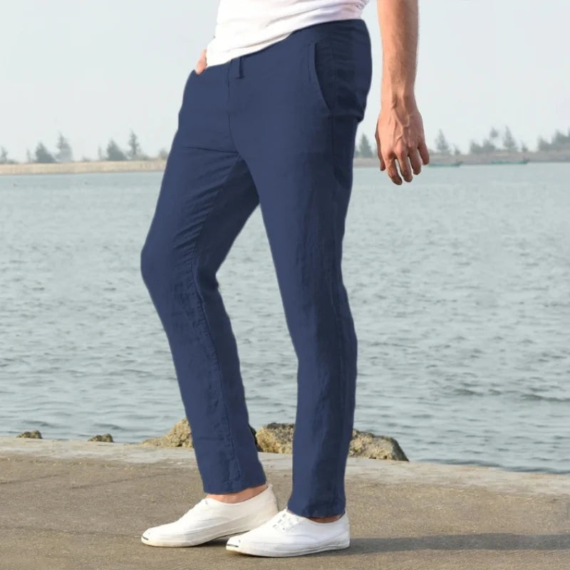 Ernesto · Pantalón de lino de pierna recta
