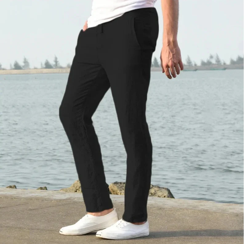 Ernesto · Pantalón de lino de pierna recta
