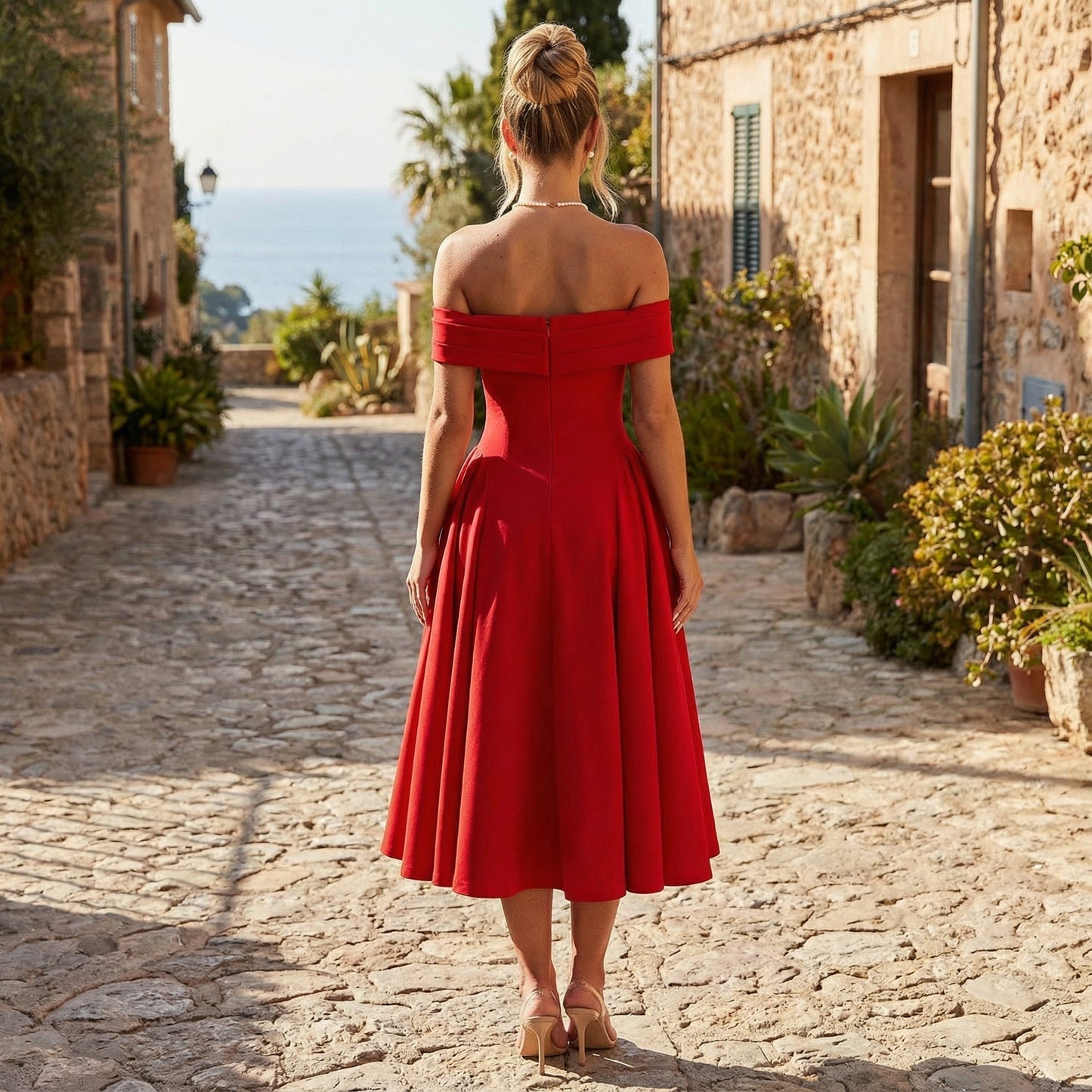 Minerva — Vestido midi elegante y fácil de llevar