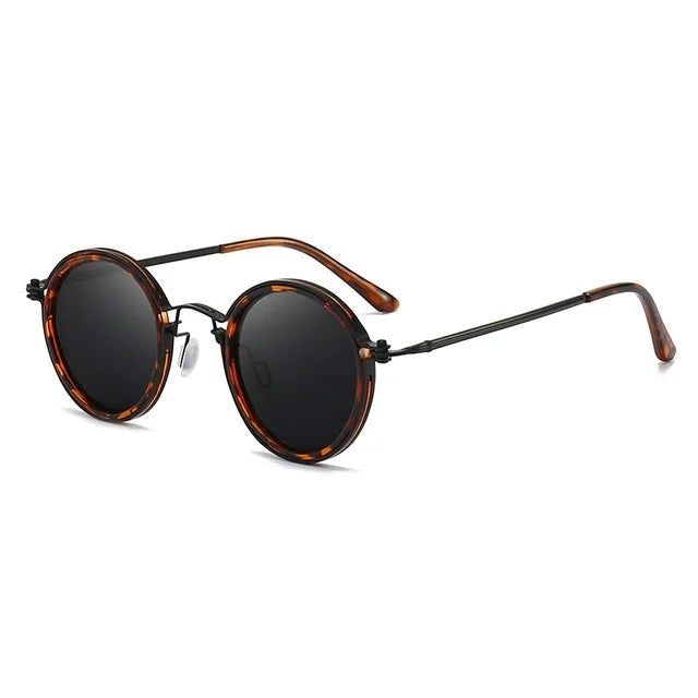 Leticia · Gafas de sol redondas con patillas doradas
