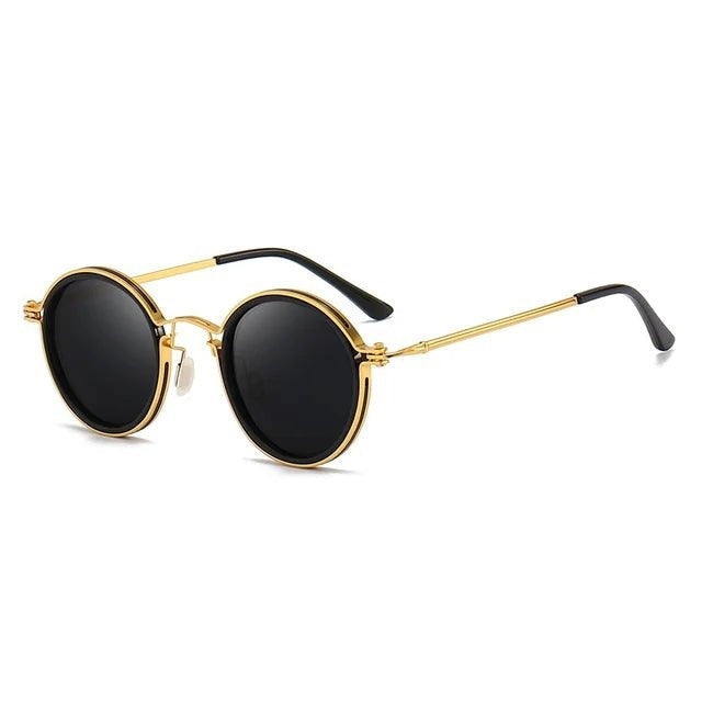 Leticia · Gafas de sol redondas con patillas doradas