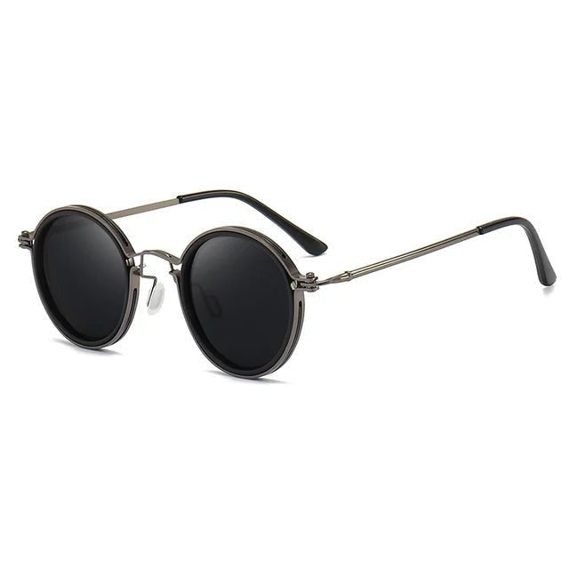Leticia · Gafas de sol redondas con patillas doradas