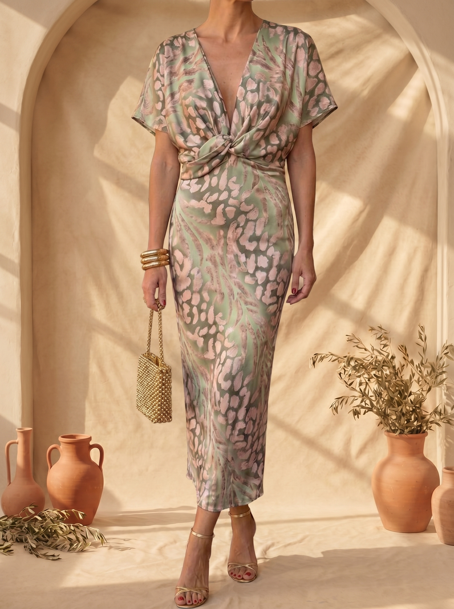 Antonella | Vestido elegante de tejido ligero y fluido