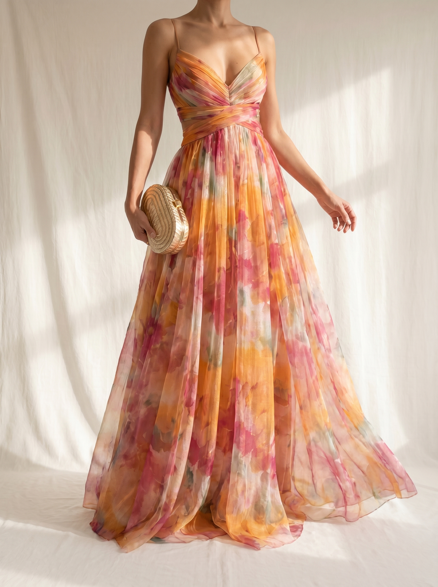 Giselle | Encantador vestido maxi con estampado floral