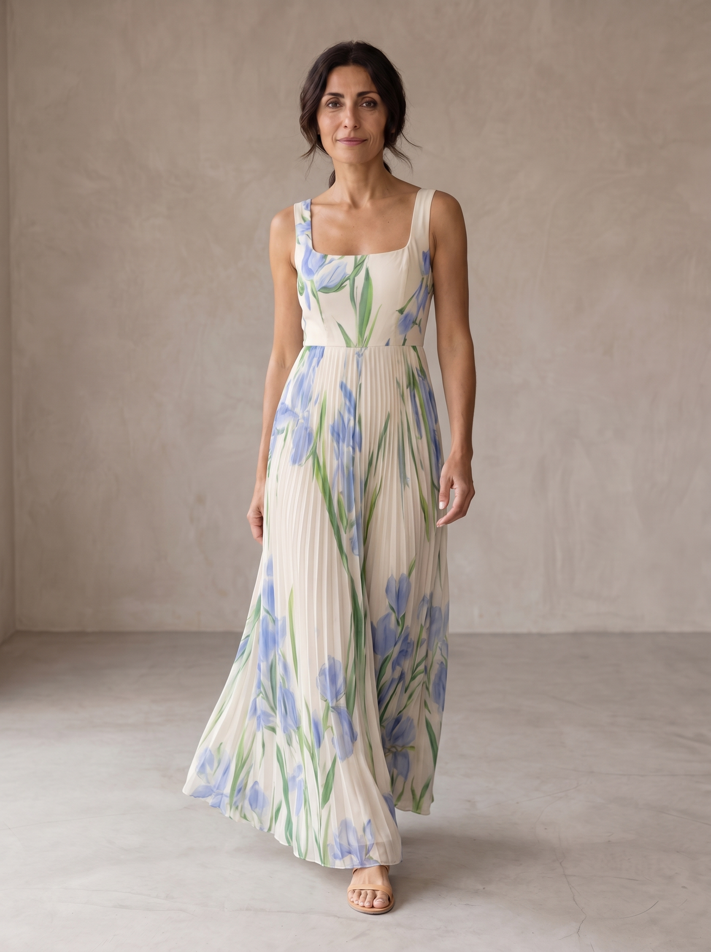 Oriah | Vestido maxi floral de corte evasé