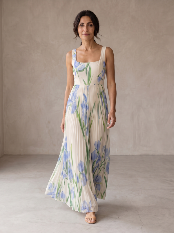 Oriah | Vestido maxi floral de corte evasé