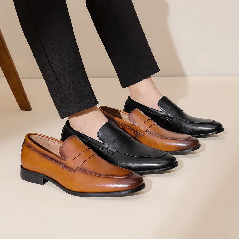 Manuel · Mocasines de cuero con correa penny